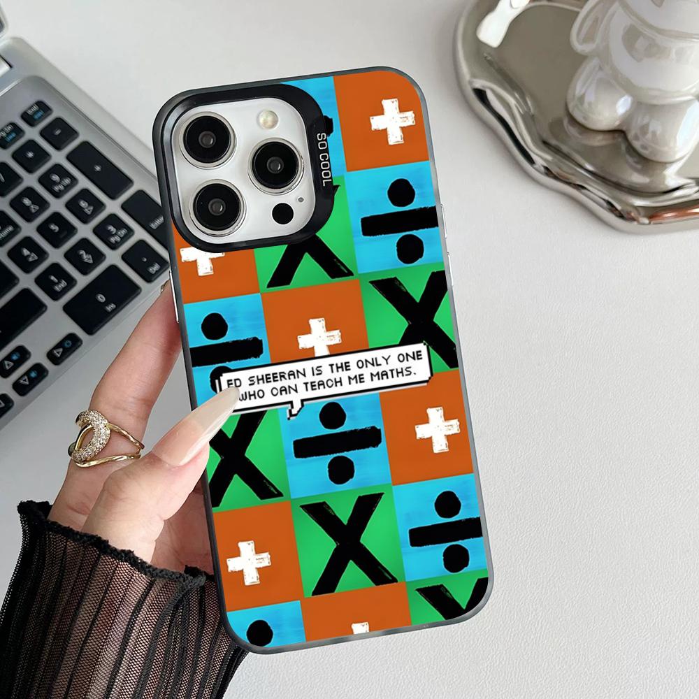 Чехол для телефона E-Ed S-Sheeran Hot Singer Матовый Цветной Серебристый Для Iphone 17 16 15 14 Pro 13 12 Air Plus 11 7 8 Max Роскошная Крышка