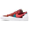 KAWS X Sacai X Blazer Low Team Red Unisex Sneakers Hot-Lava White DM7901-600