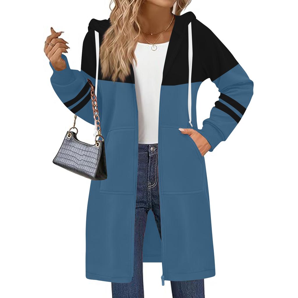 Women's Zip Up Hoodies Oversized Fleece Long Pullover Hooded Sweatshirts Casual Long Sleeve Fall Hoodie Jacket