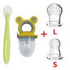 Silicone Baby Food Pacifier with Spoon Set Infant Food Vegetable Fruit Feeder Toddler Soft Spoons Kids Feeding Nipple Soother