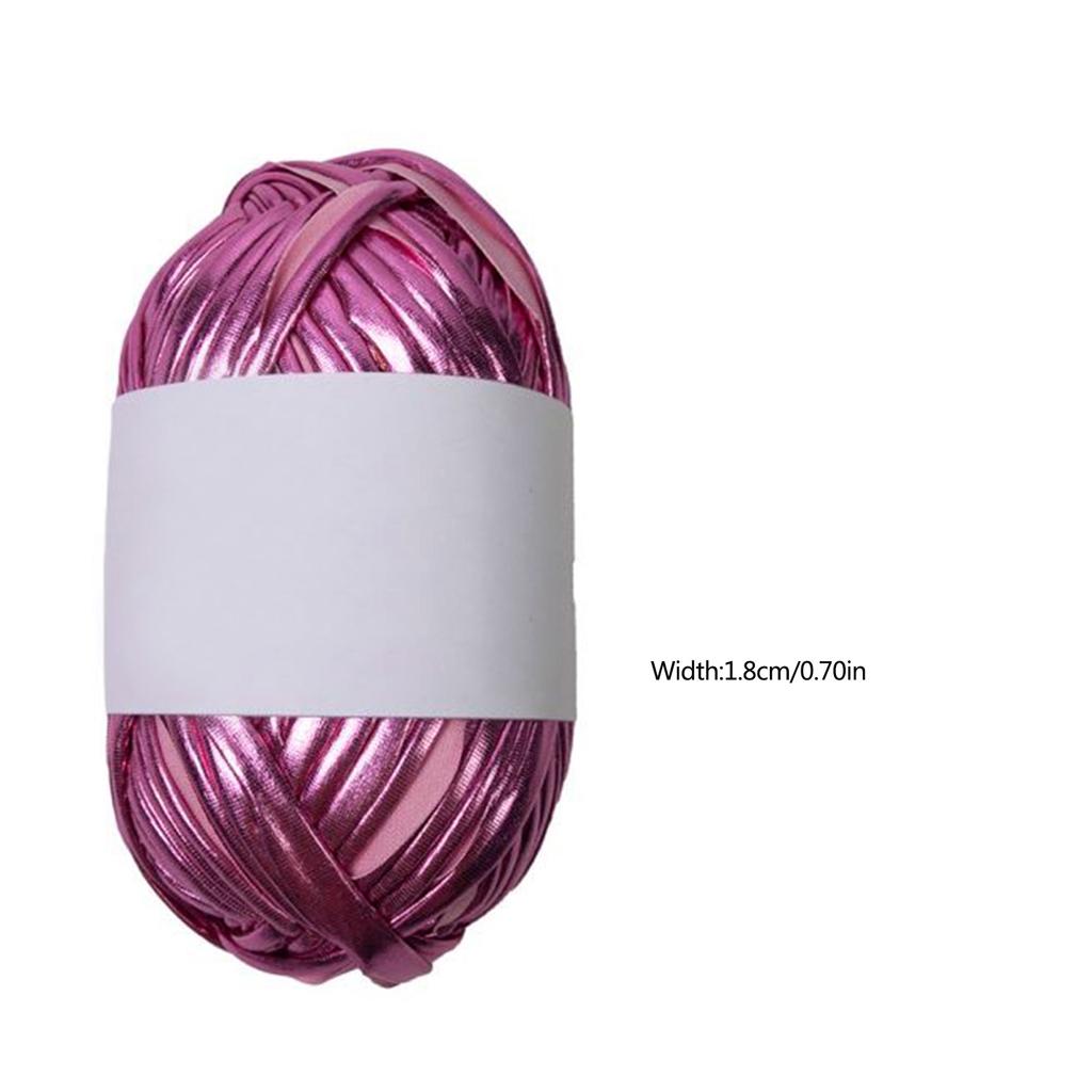 40Meter Metallic Tshirt Yarn Glossing Yarn Metallic Knitting Yarn Metallic Polyester Yarn for Handmade Bag Crocheting