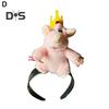 Повязка на голову Cooking Mouse King с 2 зажимами, легкая плюшевая повязка для волос с мышкой, нескользящая петля для волос с плюшевой игрушкой, аксессуары для волос для женщин и девочек, головные уборы