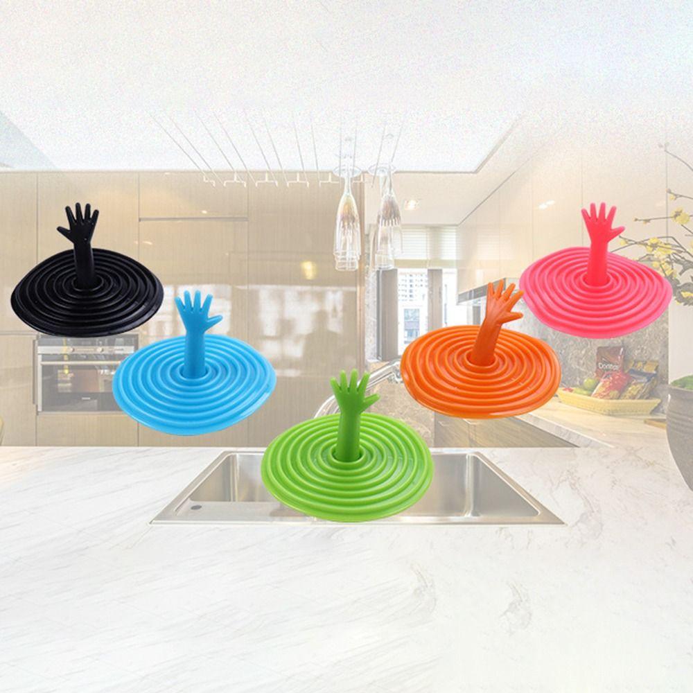 Силиконовая крышка для слива Универсальная заглушка для ванны Плоская пробка Высококачественный уловитель волос для раковины Кухня