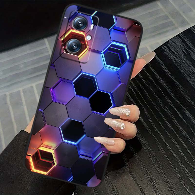 Креативный металлический узор Для OPPO Reno 5 6 7 A96 A40 A58 Realme GT A74 A78 Neo2 A74 A78 Find X5 X3 X7 X8 Черный чехол для телефона