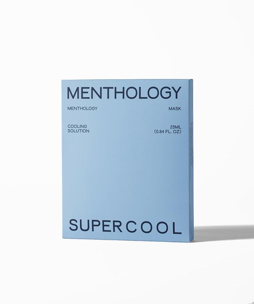 Menthology Super Cool Mask успокаивающая тканевая маска для лица и уменьшения покраснений и Для чувствительной корейская косметика с натуральным алоэ и Гипоаллергенная