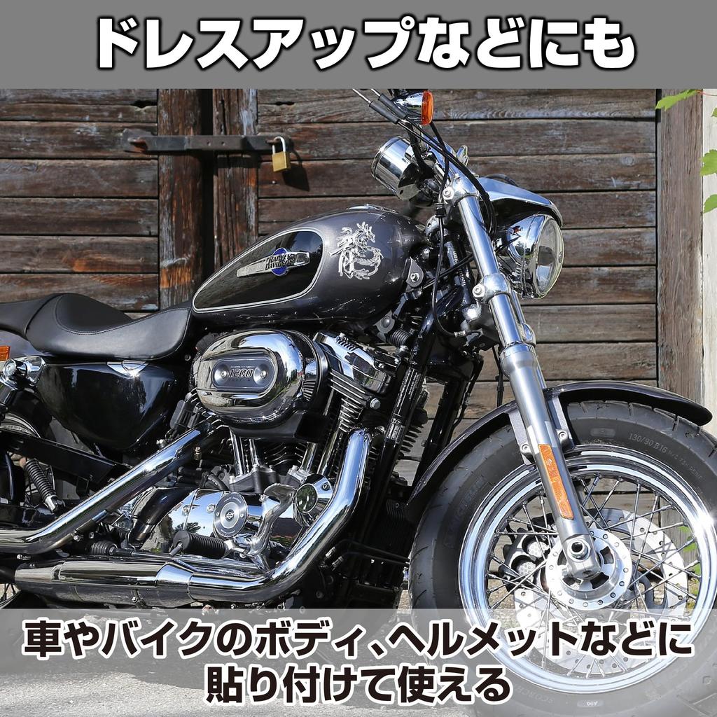 HAMILO Dragon Sticker 3D 3D Car Motorcycle Helmet Dress Up Metal Set of 2