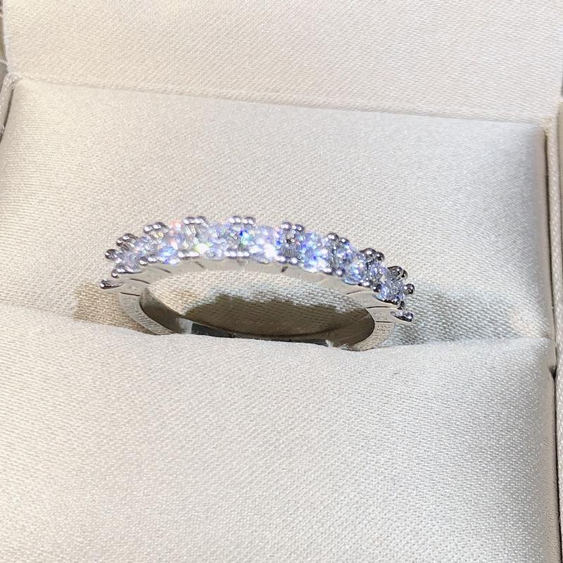 Роскошное сверкающее белое циркониевое кольцо для женщин, помолвочное, свадебное, блестящее кольцо, праздничное украшение, модное женское