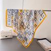 Grid Yunfeng Printing Imitation Silk Scarf Square Scarf High-End Shawl Versatile Neck Small Square Scarf Headscarf