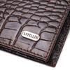 Вместительное мужское портмоне из натуральной кожи с тиснением под крокодила CANPELLINI 21870 Коричневый