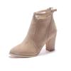 Women's Heeled Ankle Boots Fashion Sexy Pointed Woman Short Boots  Spring Autumn New Plus Size 43 Women Shoes Botas De Mujer