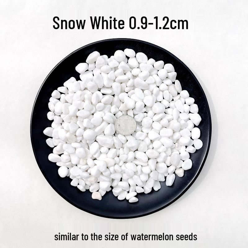 Hanbaiyu Natural White Pebbles for Gardening and Landscaping