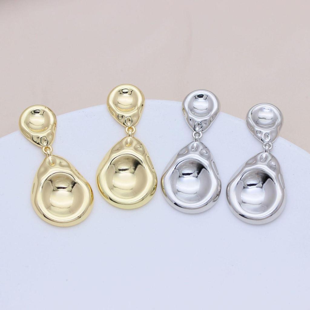 S925 Silver Needle Minimalist Geometric Dangle Earrings - Glossy, Fashionable, Luxurious, Real Gold Color Retention.