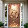 Блестящий баннер с надписью «С 60-летием!», чёрно-золотые шары, украшение для фона на день рождения, реквизит для фотосъёмки