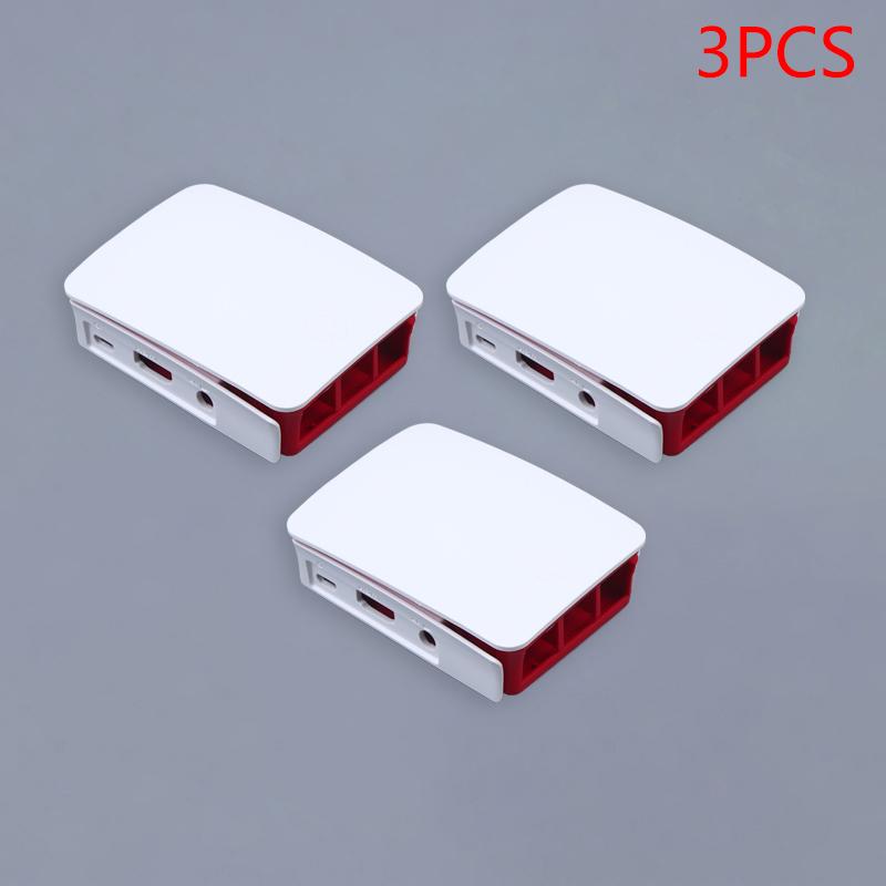Пластиковый корпус для 3 Model B/B+, Защитная крышка для Pi3 Rpi DIY-проектов, Легко надеваемая конструкция (Красный + белый)