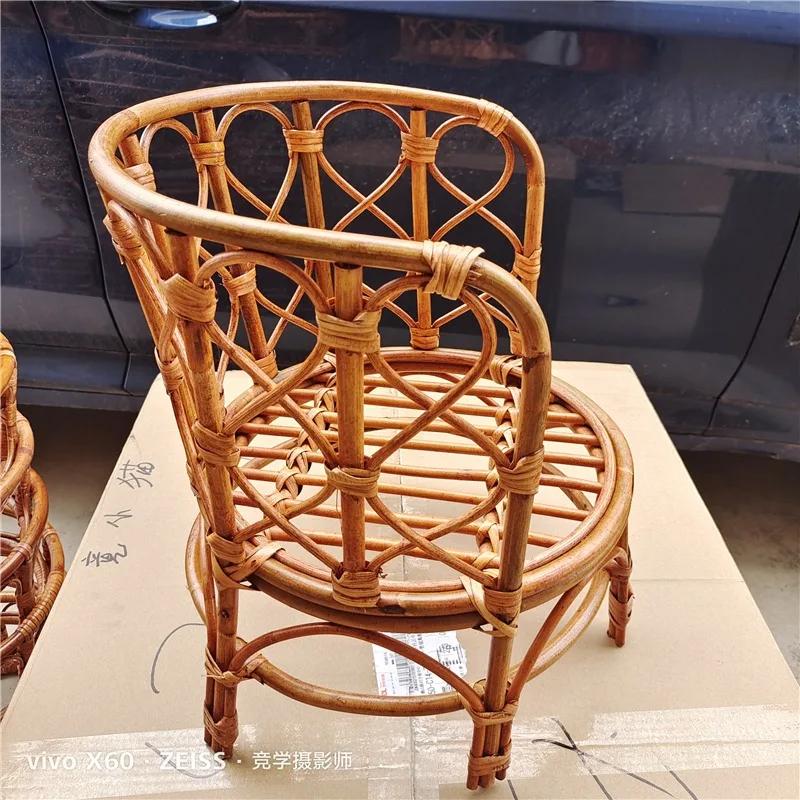 Корзина Кресло Младенец Фото Ребенок Девочка Мальчик Позирование Кровать Фон Фотография Аксессуар Для Фотосъемки Новорожденных Ретро Ротанг