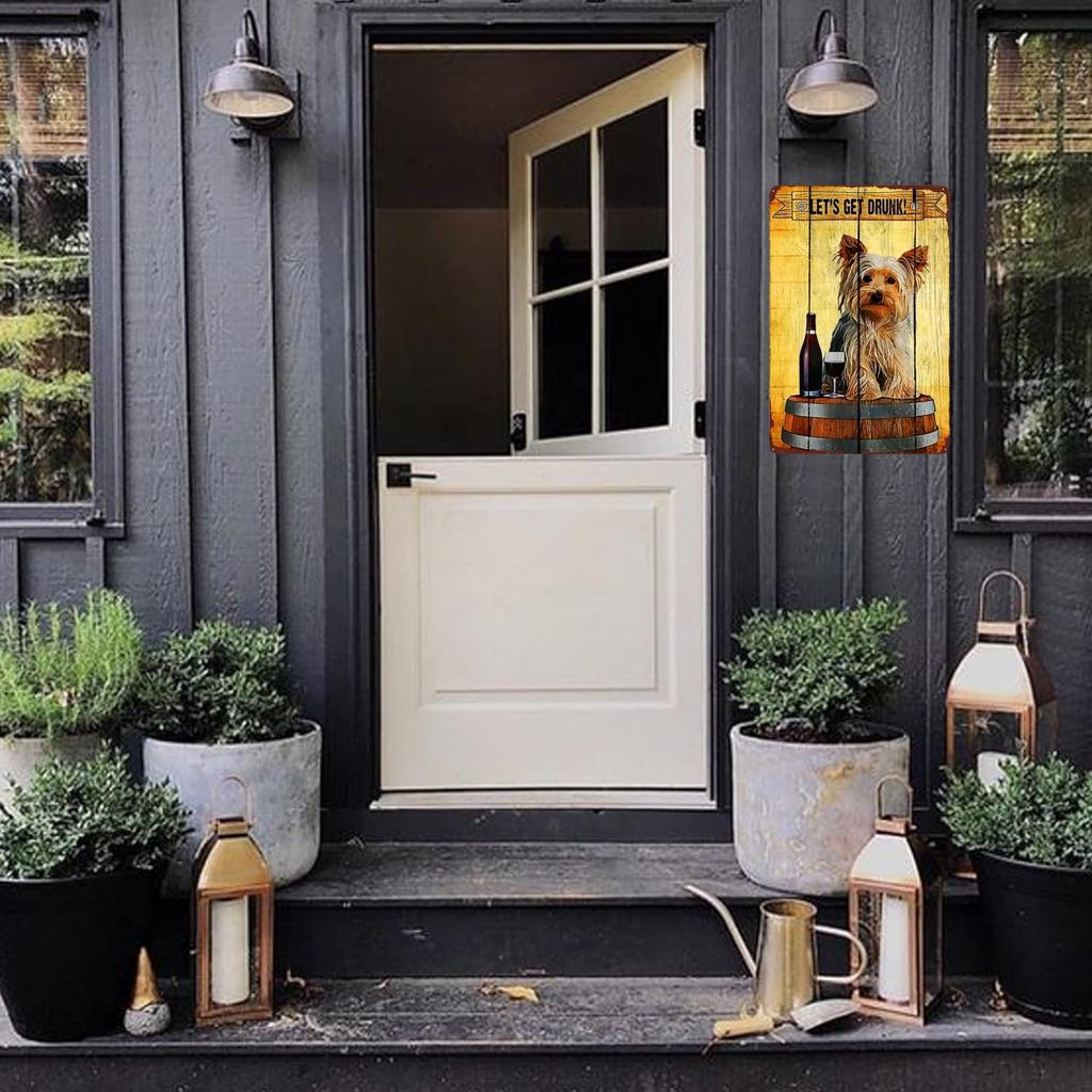 Винтажная забавная табличка для домашних животных йоркширский терьер металлическая жестяная вывеска корги немецкая овчарка художественный плакат собака паб бар домашний декор комнаты настенная тарелка
