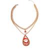 European & American Multi-layer Christmas Necklace with Santa, Tree & Stocking Charms