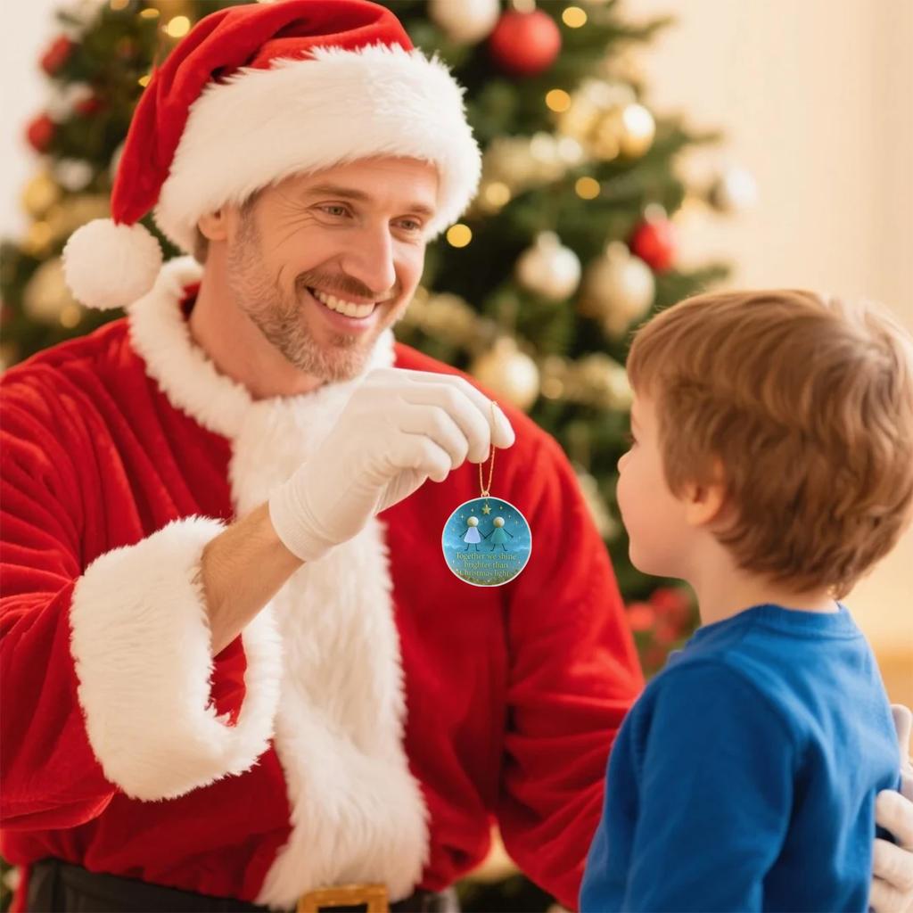 2D Акриловая Рождественская Подвеска для Украшения Елки в Память о Дружбе Рождественский Маленький Подарок