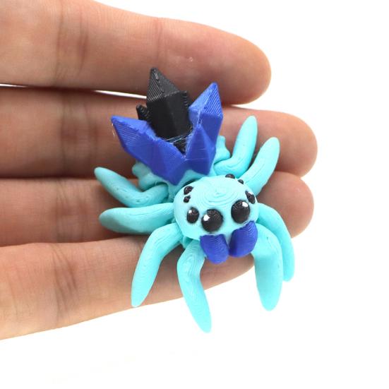 Yousheng 3D Printed Spider Ornament Mini Spider with Movable Joints Colorful Spider Fidget Toy for Kids And Adults Party Favors