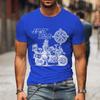 Fashion Summer T-shirts Just Ride Motorcycle with Compass Print Men's T-shirt Street Style Short Sleeve Men Tees