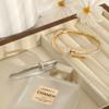 Роскошные Винтажные Золотые Браслеты из Титановой Стали Нержавеющей Стали Женские Браслеты на Запястье Модные Шармы Ювелирные Украшения Декор Праздничные Подарки
