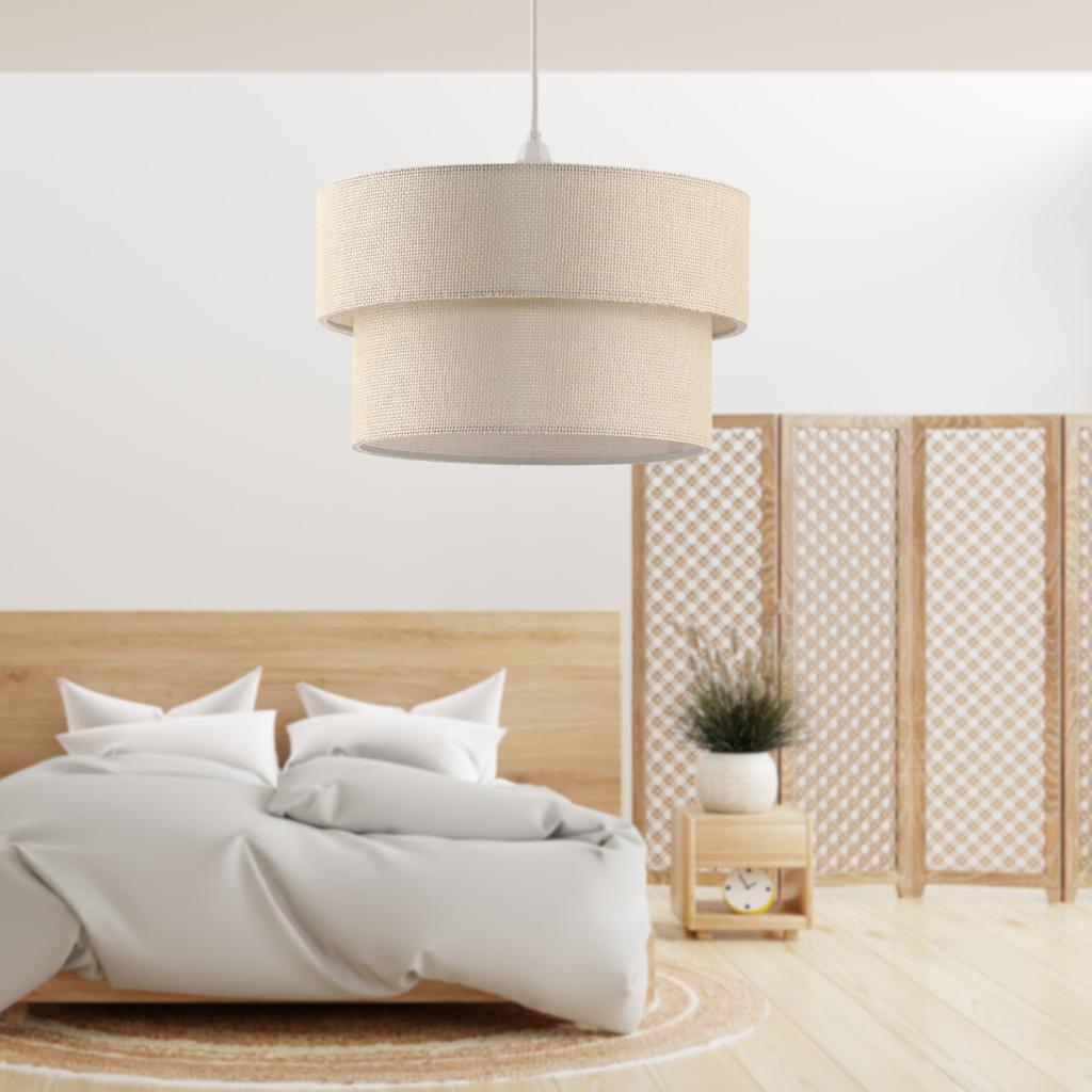 Rakkas Authentic Wicker Cream Cake Pendant Lamp Bedroom Chandelier Living Room Chandelier Dining Room