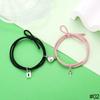 Magnet Couple Bracelets For Lovers Lock Heart Magnetic Bracelet For Women Men Braided Rope Wrist chain Minimalist Jewelry Gift