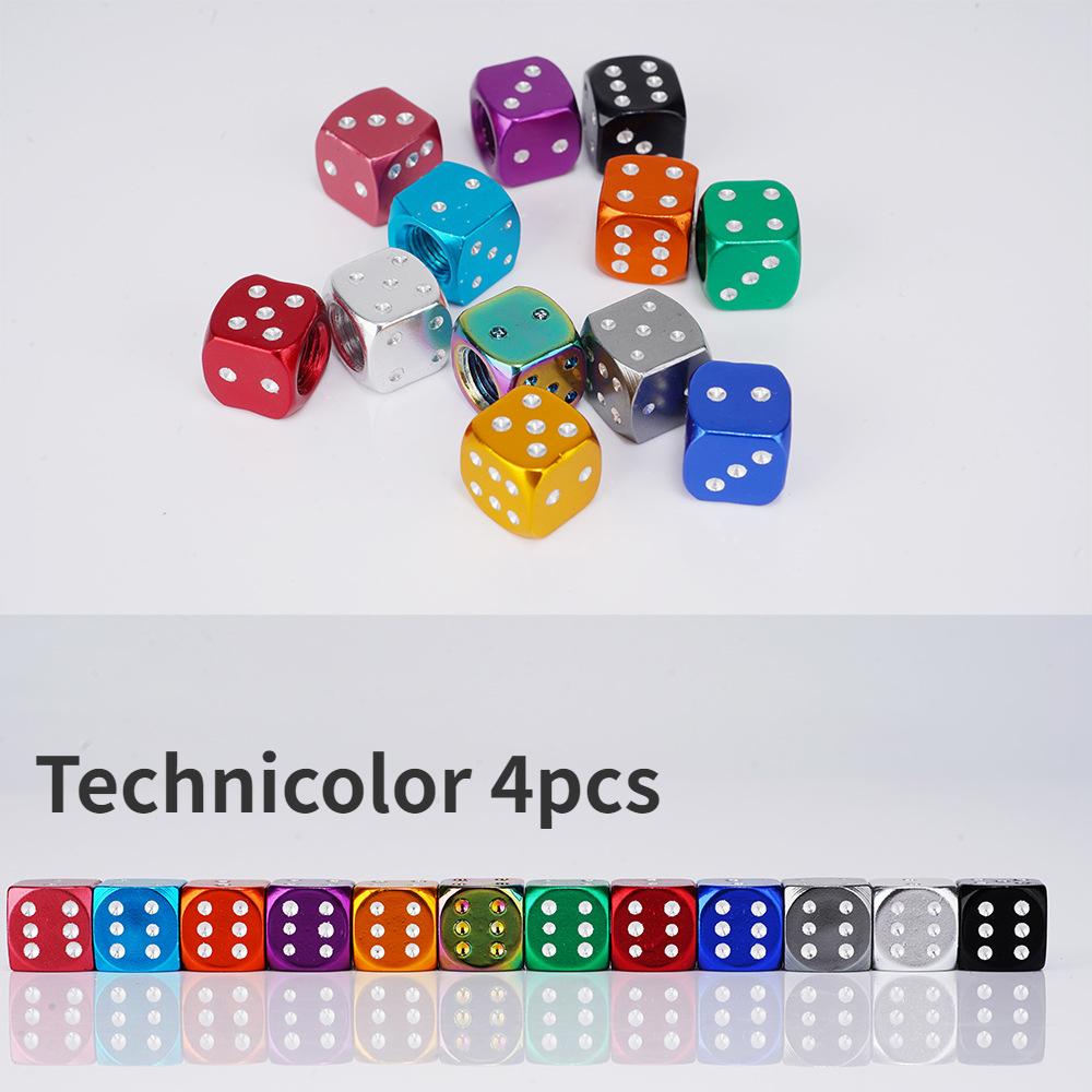 4PCS Aluminum Car Truck Motocycle Bike Dice Cap Cover AUTCOAT Tire Valve Tyre Caps Stem Air Cap Airtight Cover Auto Accessories