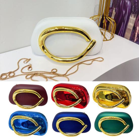 Акриловый клатч для женщин Круглый клатч со съемным ремешком Вечерняя сумочка Кроссбоди для свадьбы, вечеринки, выпускного