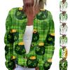 Women's Fashion Printed Long-Sleeved Knit Cardigan Button-Down Jacket
