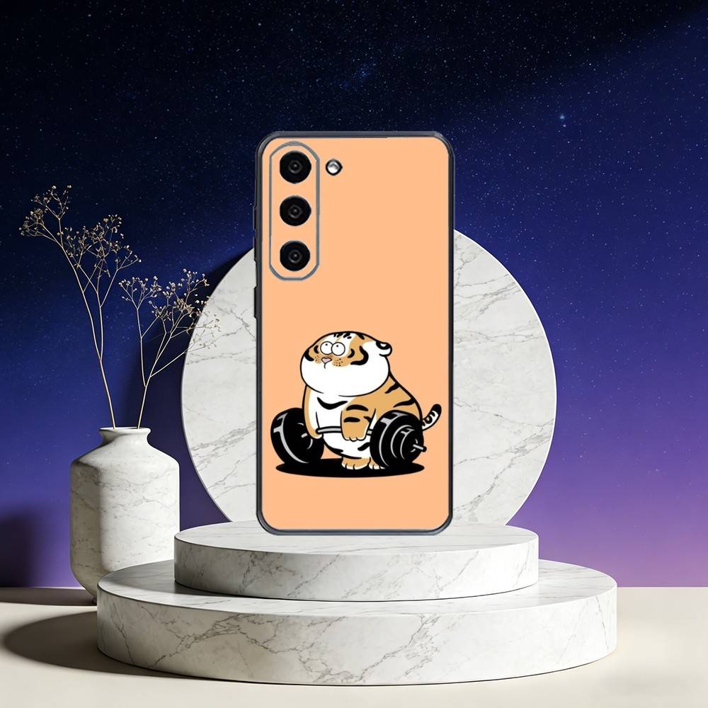 Чехол для телефона 'Толстый Т-Тигр' для Samsung Galaxy A73, A72, A71, A70, A53, A52, A51, Другие Мягкий черный чехол