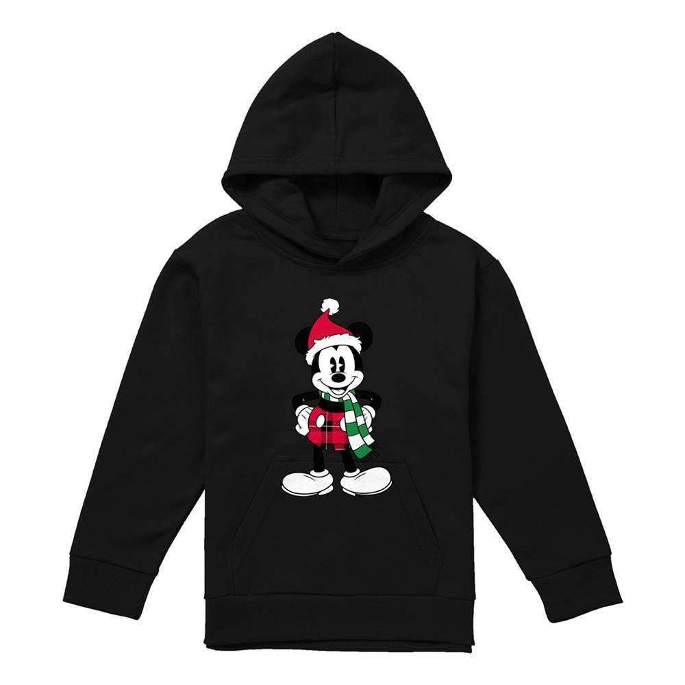 Disney Childrens/Kids Mickey Mouse Tartan Christmas Hoodie