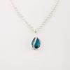 Blue Apatite Gemstone Zircon Pendant 925 Sterling Silver Jewelry Women Necklace CZP-7-2