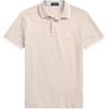Polo SS24 вышитый логотип в полоску приталенная рубашка поло с коротким рукавом мужские рубашки поло пляжно-бежевый MNPOKNI1N822953-250