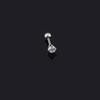 2Pcs Medical Titanium Steel Zircon Ear Studs Korean Girls Men's Diamond Earrings Fashion Ear Bone Studs