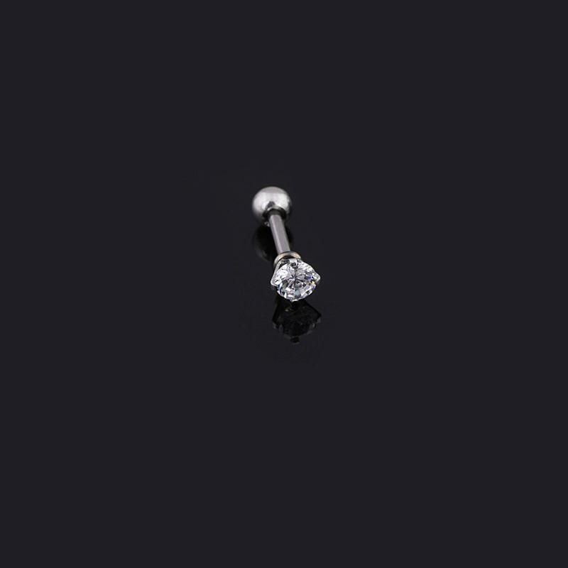 2Pcs Medical Titanium Steel Zircon Ear Studs Korean Girls Men's Diamond Earrings Fashion Ear Bone Studs