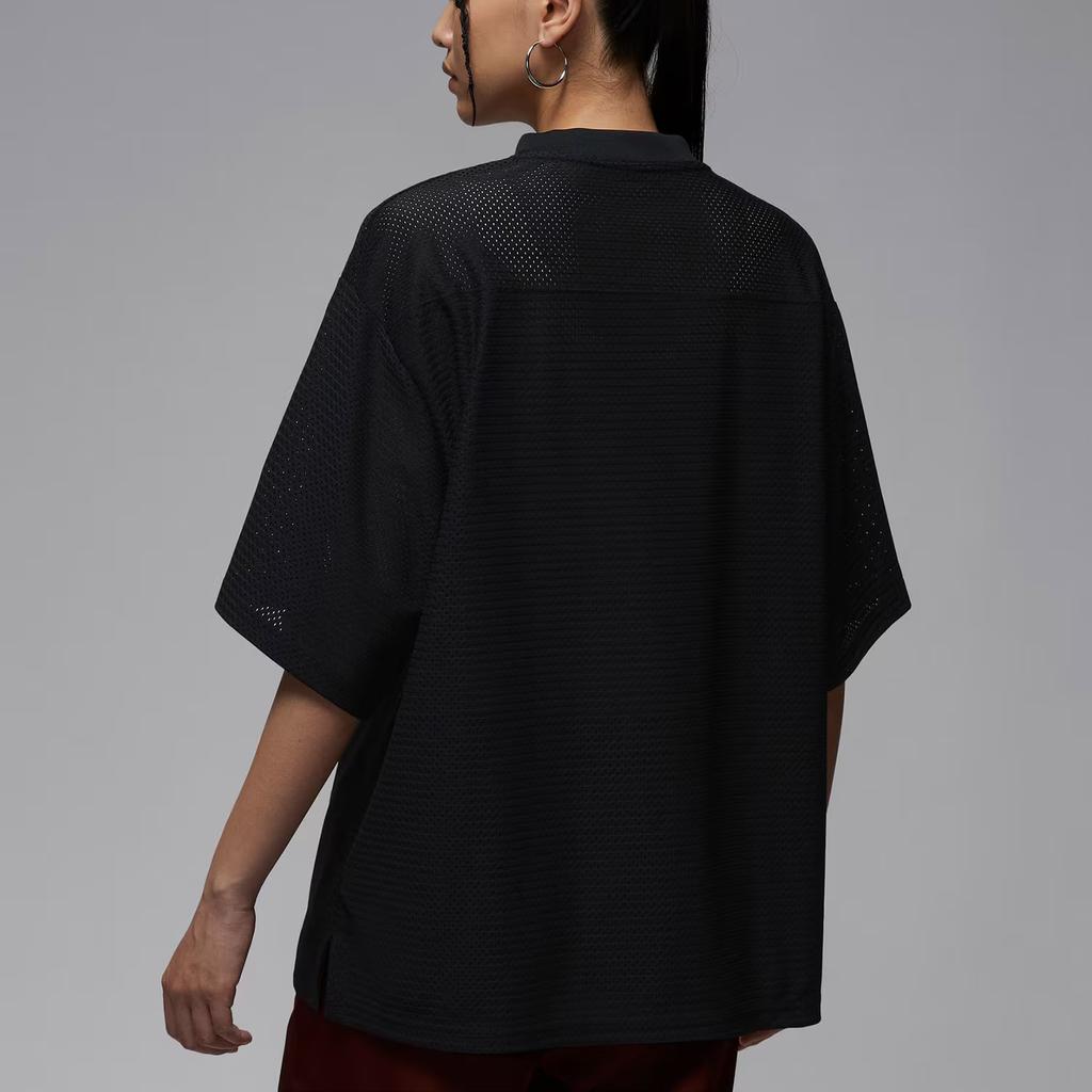 Jordan Сетка Повседневная Мода Простой Пуловер Футболка с Коротким Рукавом Женские Топы HQ9223010