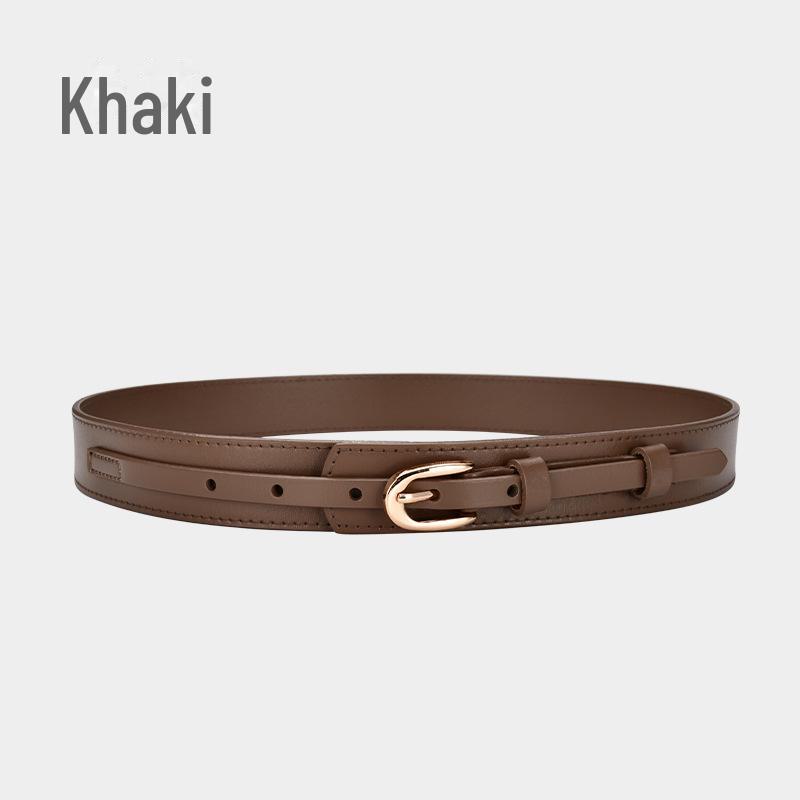 Женский ремень из натуральной кожи в стиле ретро для юбок и брюк