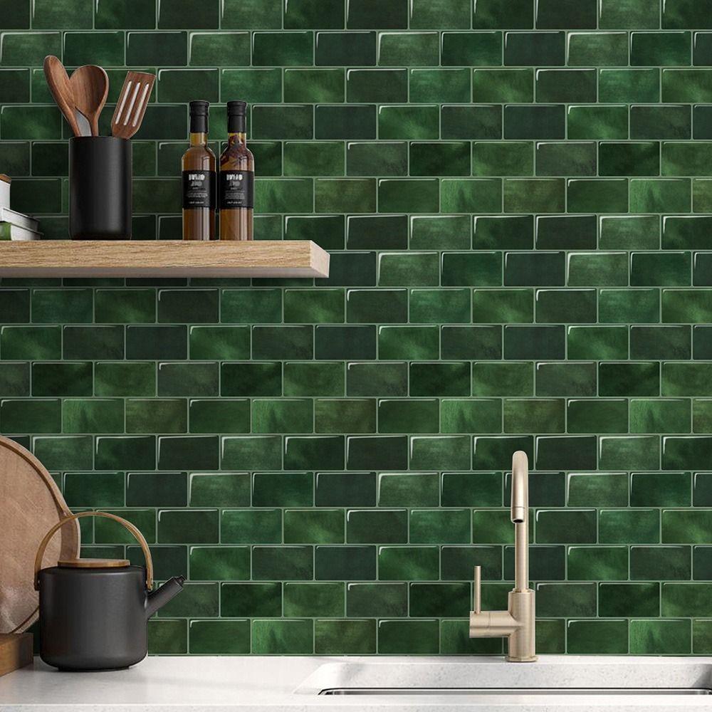 Самоклеящиеся 3D Стерео Настенные Наклейки Дизайн под Кирпич Маслостойкие Настенные Декали для Фартука Влагостойкие Водонепроницаемые