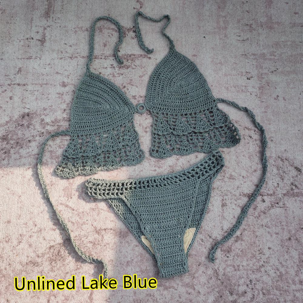 Handmade Crochet Bikini Top with Chest Pads