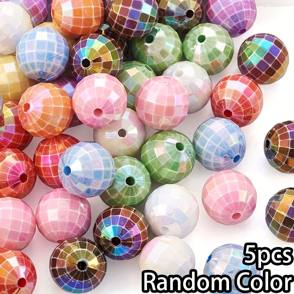 5/10/20 шт. в форме диско-шара из смоляного материала, случайный цвет, декоративные бусины, сделай сам, браслет, ожерелье, серьги, брелок, кулон