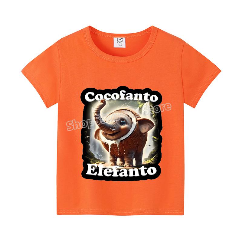 Итальянский маразм Цветная футболка Летняя с коротким рукавом Милая одежда для мальчиков Детский аниме-топ Мультяшная цифровая футболка Подарок