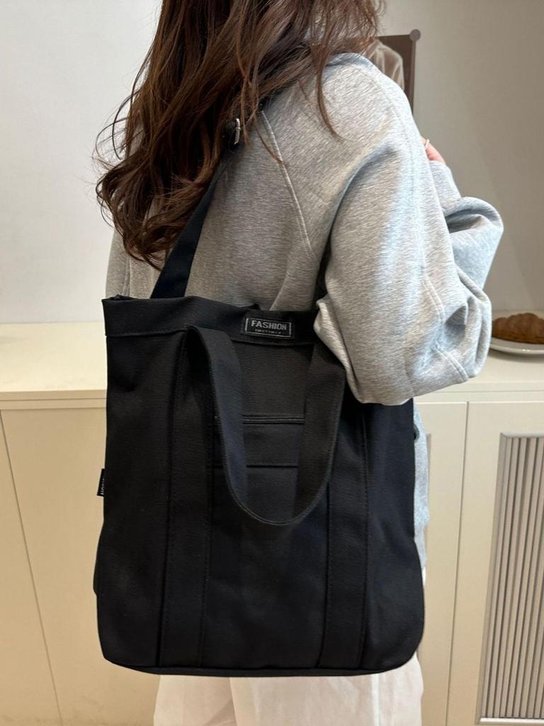 Retro Japanese Canvas Handbag for Women - College & Commuter Large Capacity Crossbody Bag for Autumn & Winter