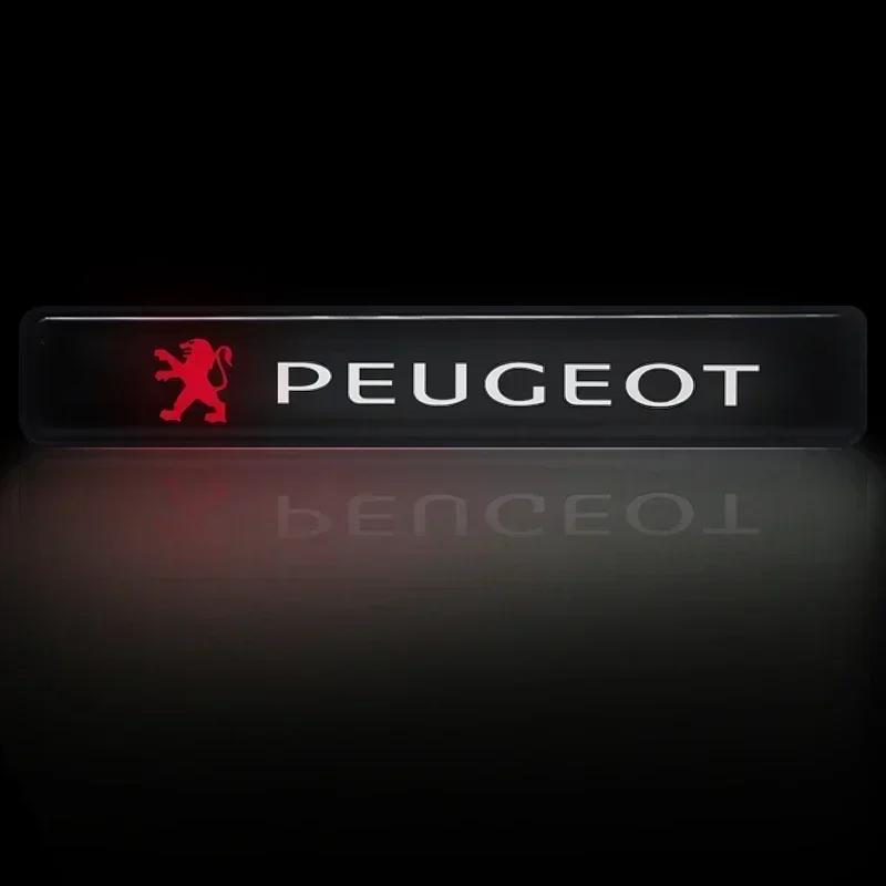 2026 Горячая Автомобильная Наклейка Автомобильная Декоративная Подсветка Светодиодная Передняя Решетка Капота Эмблема Значок Декор Для Peugeot 206 307 308 3008 207 208 407 408