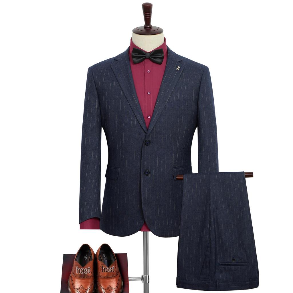 Мужской клетчатый костюм большого размера для свадеб и повседневных мероприятий