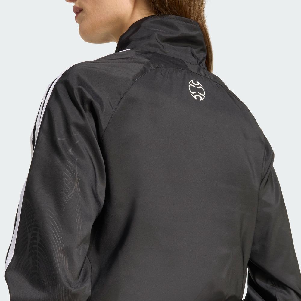 Adidas SS25 Adilenium Спортивная серия Командная полосатая куртка на молнии Удобная куртка с длинным рукавом Женские куртки KE9786