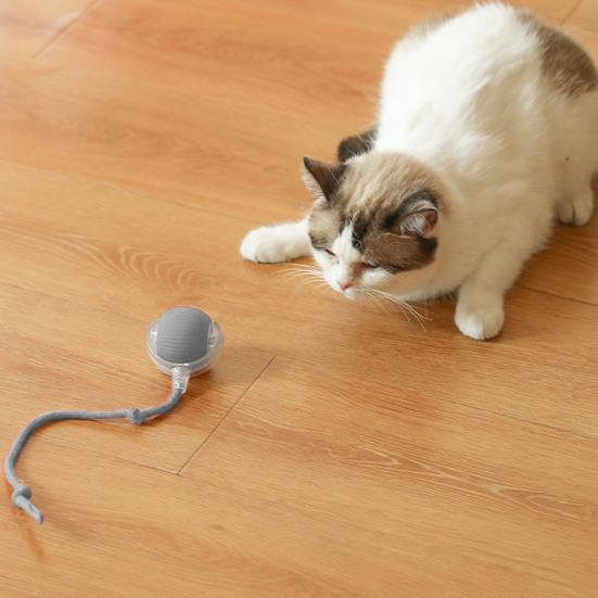 Интерактивная игрушка-мяч для кошек, перезаряжаемая через USB, самодвижущаяся игрушка-мяч для домашних животных, автоматически катящийся умный мяч для домашних кошек, увлекательное движение