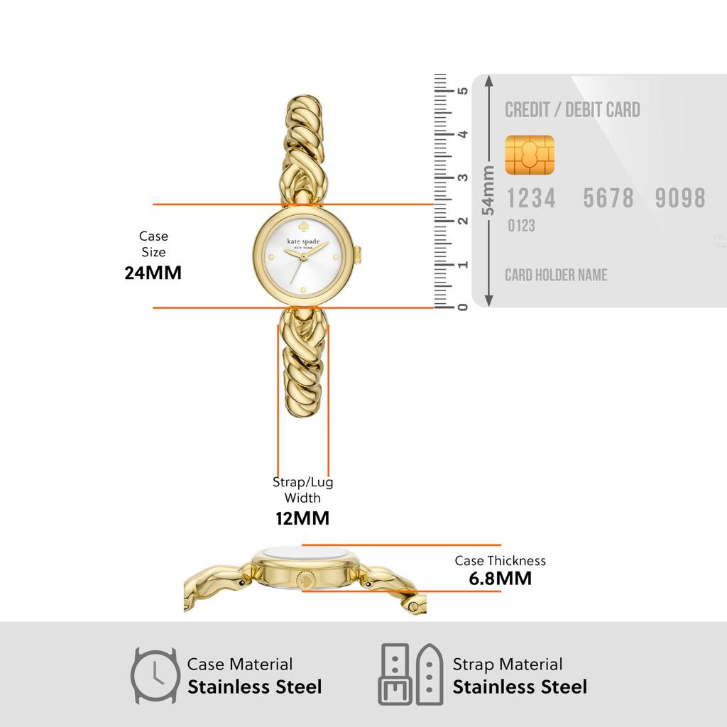 [Kate Spade New York] Watch MONROE KSW1838 Women's Gold