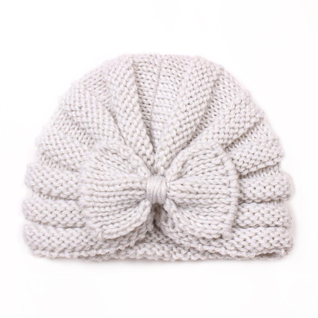 2022 Autumn/Winter Baby Bow Wool Hat - European & American Style, Knitted Warm Fetal Cap for Children