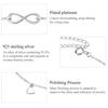 Bamoer Jewelry Classic Simple Style Infinity Symbol S925 Silver Infinity Love Anklet For Girl
